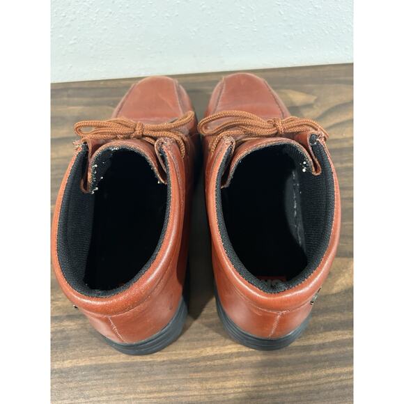 Vintage SAO by Stacy Adams Genuine Leather Mens Chukka Boots Sz 11.5 Red - Picture 9 of 14